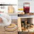 Mason Jar Lids with Straw - Reusable Bamboo Wide Mouth Tumbler Tops, 2 Packs with 2 Stainless Steel Straws