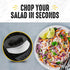 Checkered Chef Salad Chopper Tool with Cover - Mezzaluna Knife Stainless Steel Vegetable Rocker