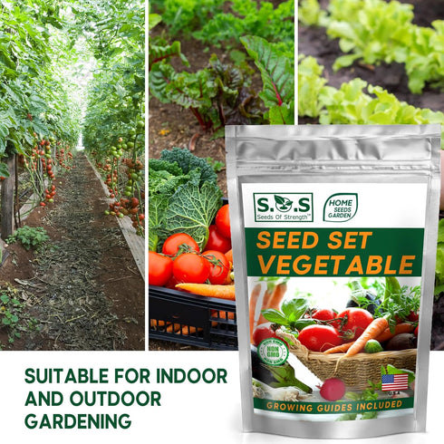 14,500+ 33 Vegetable & Fruit Seeds - Heirloom Varieties for a Bountiful Garden - Grow Tomatoes, Lettuce, Beans, More