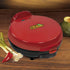 Taco Tuesday Deluxe 8-Inch 6-Wedge Electric Quesadilla Maker with Extra Stuffing Latch, Red by Nostalgia