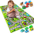 Amy & Delle Kids Rug Carpet Playmat, w/14 Pull Back Cars Included - City Life