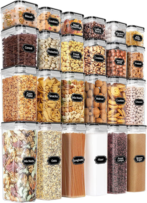 PRAKI Airtight Food Storage Containers Set with Lids - 24 PCS, BPA