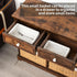Countertop Set 2 Small Storage Basket With Liner,Wicker Decorative Basket for coffee table,RectangleTray,Bathroom