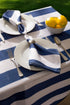 DII Cabana Stripe Outdoor Tabletop Collection, Water Resistant Napkin (Set of 6), Nautical Blue