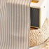 Vangao Stripe Farmhouse Kitchen Curtains 24 Inch Length Linen Blend Cafe Curtains, Semi-Sheer Small Window Treatments