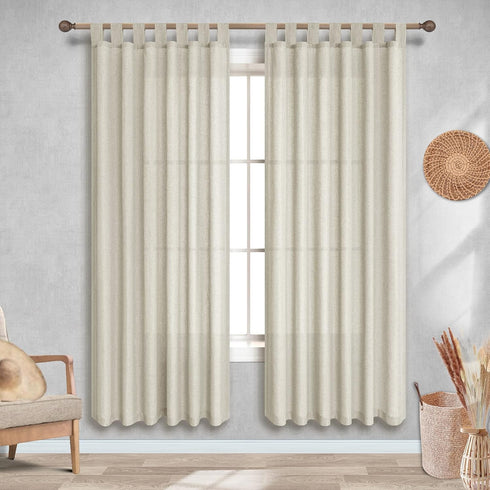 Country Curtains,63 Inch KOUFALL Boho Nursery Decor Neutral,Rustic French Decor for Living Room Kids Bedroom The Home