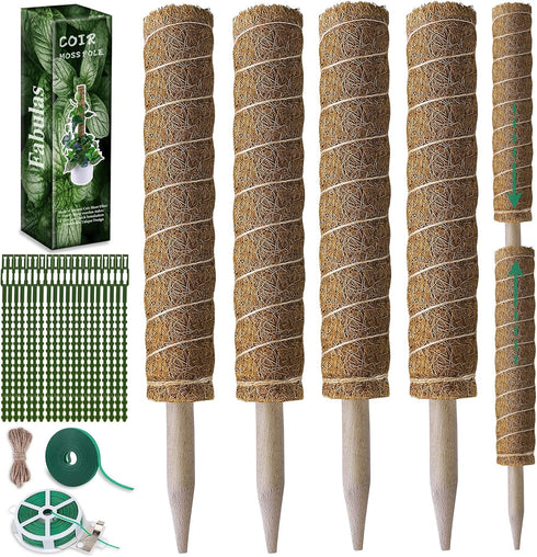 Fabulas Moss Pole 47.5 Inch - Monstera Plant Support, 4 Packs 16