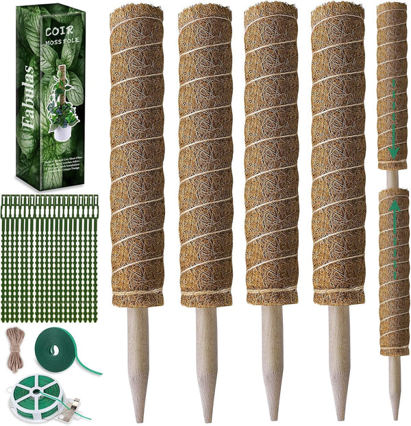 Fabulas Moss Pole 47.5 Inch - Monstera Plant Support, 4 Packs 16