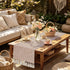 yuboo Boho Table Runner 48 Inches - Neutral Coffee Table Runner for