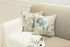 Pack of 2 Decorative Throw Pillow Cases Cushion Cover for Sofa Couch Bed, Sunflower Pattern, 20x20 Inches, Blue Cream