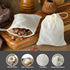 DAJLFA 20 (4 3 Inches) PCS Reusable Tea Bags, Empty Muslin Sachet Bags with Drawstring, Spice Bags for Cooking, Loose