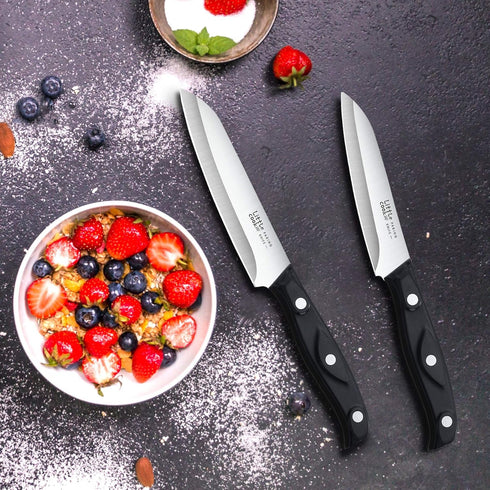 2PCS Little Cook Paring Knife Set, Ultra Sharp German Stainless Steel Kitchen Knives