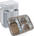 Disposable Aluminum Foil Tray with Paper Board Lids, Pack of 20 Sets, 3 Compartment Foil Pan