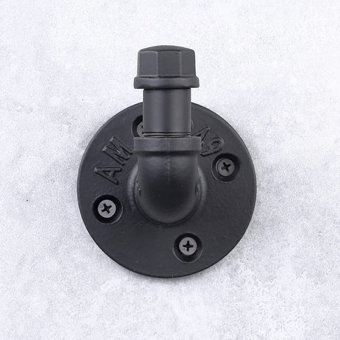 Industrial Style Wall Mounted Metal Iron Pipe Coat Hanger, Robe Towel Hook for Bathroom Bedroom