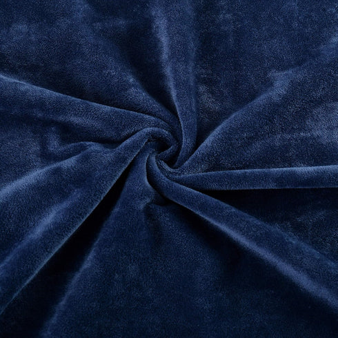 EVOLIVE Soft Micromink Faux Fur Body Pillow Cover, 21"x54" Replacement with Zipper Closure (Navy)