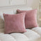 Demetex Rose Pink Pillow Covers 18x18, Set of 2 Super Soft Furry Throw Pillowcases for Couch Wedding Party Decor