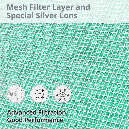 MK04 MG04JH Replacement Filters, Compatible with MK04 MG04JH Air Purifier, H13 True HEPA Green Filter, 2 Pack