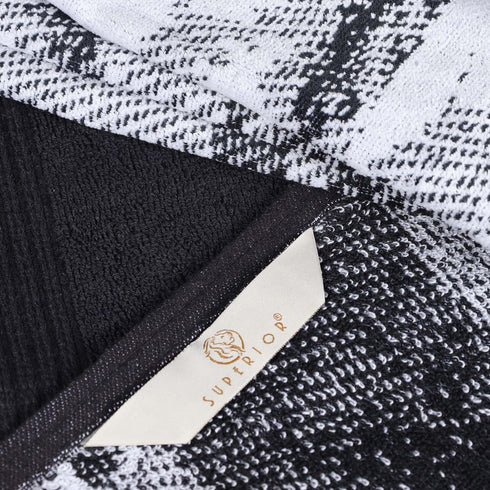6 Set, Superior Cotton Piece Assorted Solid and Marble Hand Towel Daily Use, Soft, Absorbent, Decorative Bathroom