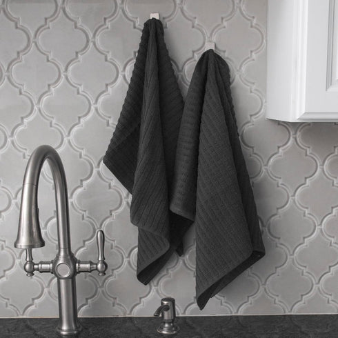 Ritz Royale Collection Kitchen Towel Set - 100% Combed Terry Cotton, Highly Absorbent, Oversized, 28" x 18", 2-Pack,