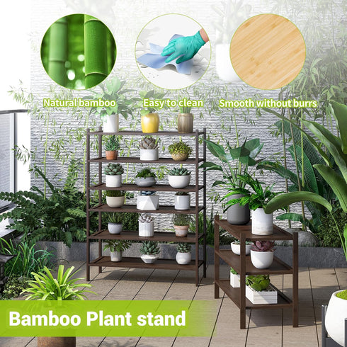 3-Tier Closet BMOSU Bamboo Shoe Rack Premium Stackable Shoe Shelf Storage Organizer for Hallway Living Room Entryway