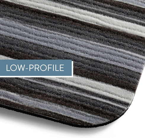 SoHome Ultra Thin Indoor Door Mat Kitchen Mat, Low Profile Stain Resistant Nonslip Design, 24"x35", Gray