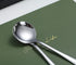 Kyraton 6-Piece Stainless Steel Round Soup Spoons, Dinner & Table Spoons, Dishwasher Safe Silverware Set