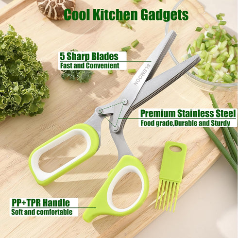 5 2024 Green,2pcs set,blue Heavy Duty Poultry Shears Kitchen for Chicken Meat,Multipurpose Kitchen Shears for Food,Herb