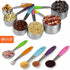 New Version! 11 Piece Measuring Cups and Spoons Set by Laxinis World - Stainless Steel with Silicone Handles