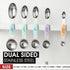 Spring Chef Stainless Steel Magnetic Measuring Spoons Set of 8 with Leveler for Baking and Cooking