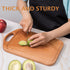 Khaya Wood Cutting Board, Japanese Style Wooden Chopping Board with Juice Groove & Handle Hole for Charcuterie