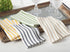Saro Lifestyle Striped Design Cotton Table Napkin, Set of 4, 20", Yellow
