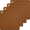 Smithcraft Silicone Trivets, 4 Pack Square Pot Holder Mat, Heat Resistant Tablemat, Brown, 7.5x7.5 Inch