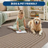 COZYLOOM 2x6 Striped Kitchen Rugs Non Slip Washable, Easy Jute Runner Rug for Hallway, Non Shedding Stain Resistant