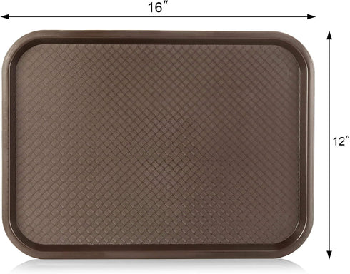 New Star Foodservice Fast Food Tray, Set of 12, Brown, 12 by 16-Inch