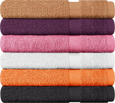 T & L Towel and Linen Mart 100% 6 Pack Set, (27 54 Pack 6) (27 54 6 Pack, Towel and Linen Mart Cotton Bath Towel Quick