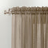 No. 918 Erica Crushed Sheer Voile Curtain Panel, 51" x 84", Taupe, Rod Pocket