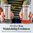 Willow & Everett Salt and Pepper Shaker Set - Stainless Steel & Glass with Adjustable Pour Dial for Spices