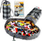 Creative QT On-The-Go Mini Storage Bag and Table Top Play Mat, Buffalo Check Print, Toy Organizer for Kids and Toddlers