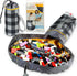 Creative QT On-The-Go Mini Storage Bag and Table Top Play Mat, Buffalo Check Print, Toy Organizer for Kids and Toddlers