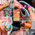 Made Easy Kit Insulated Wine Tote - Neoprene Wine Carrier Bag with Magnetic Handle Clasp, Set of 3 (Floral Patterns)