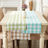 DII - Heavyweight Fringed Check Table Runner, 14x72, Stone Brown