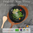 ESLITE LIFE Nonstick Ceramic Frying Pan Skillet, 8'' (Black), Non-Toxic, Compatible with All Stovetops, PTFE & PFOA Free