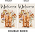 Welcome Boots Garden Flag, Vertical Double Sided Flower Bird Autumn Fall Decor 12.5 x 18 Inches