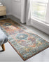 Loloi Skye Collection Accent Rug, SKY-11 Rust/Blue, 2'-0" x 5'-0"