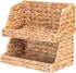 VATIMA Water Hyacinth Storage Baskets, Medium Open-Front Wicker Basket for Kitchen, 2 Pack