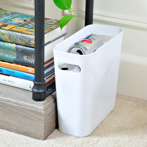 Youngever 1.5 Gallon Slim Trash Can - Plastic Garbage Container Bin with Handles for Home Office, Living Room, Kitchen