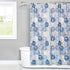 SKL Home Cubes Shower Curtain in Blue