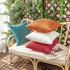 Woaboy Set of 2 Red Outdoor Throw Pillow Covers, Decorative Waterproof Farmhouse Linen Cushion Cases 16x16 inch