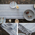 36 Inches 15x36 Inches Farmhouse Rustic Blue Table Runner with Tassels Boho Linen Style Braided Striped Table Runners