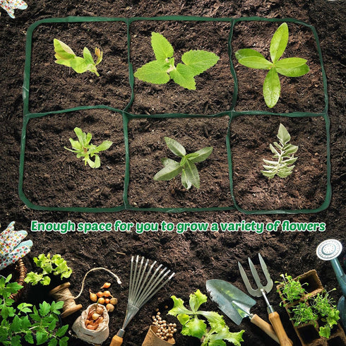 6 Pack 35 6 4 Gerrii Gallon Fabric Raised Garden Beds Rectangle Garden Planting Bed with Divided Grids Drainage Holes